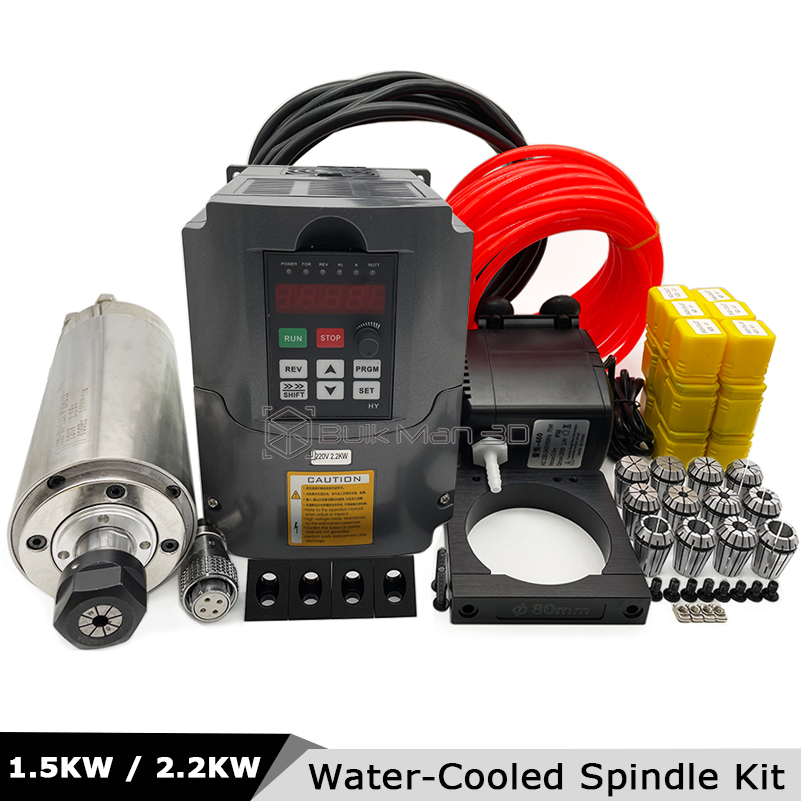 2.2Kw Water Cooled Spindle Kit Vfd - 2.2KW/1.5KW 400Hz 24000RPM Su Soğutmalı CNC