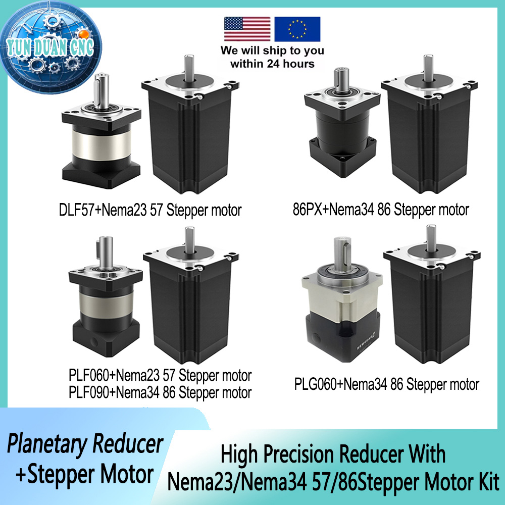 Planetary Gearbox Reducer Nema 23 34 - Planet Redüktör 57/86mm Step Motor Kitleri