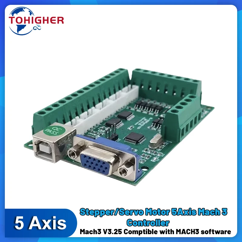 5 Axis Cnc Breakout Board Interface Mach3 - 5 Eksen Arayüz Kartı Mach3 kesme