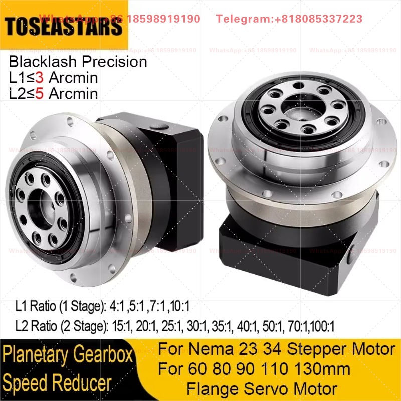 Planetary Gearbox Reducer Nema 23 34 - Yüksek Hassasiyetli Helisel Dişli Redüktör, Nema
