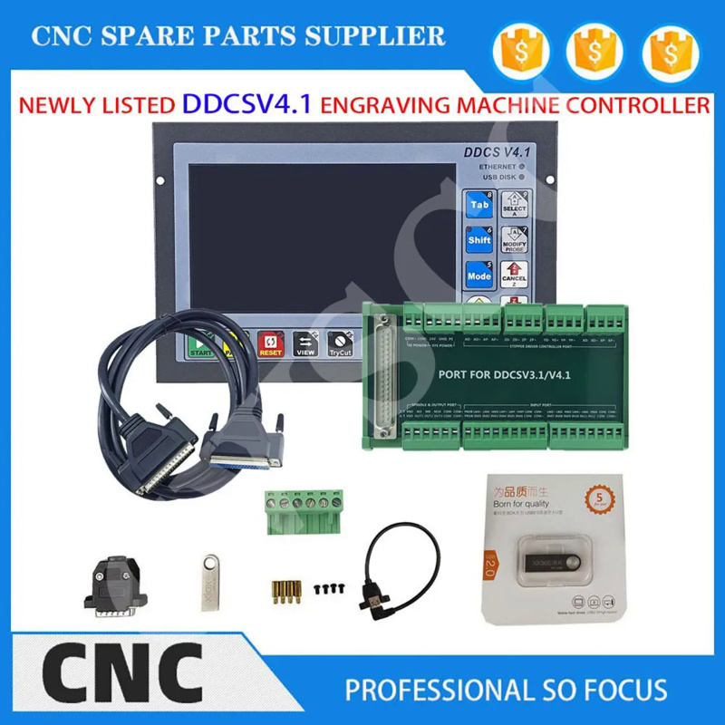 En yeni DDCSV3.1 yükseltmesi D - Ddcs V4.1 4 Axis Cnc Offline Controller incelemesi ve fiyatı