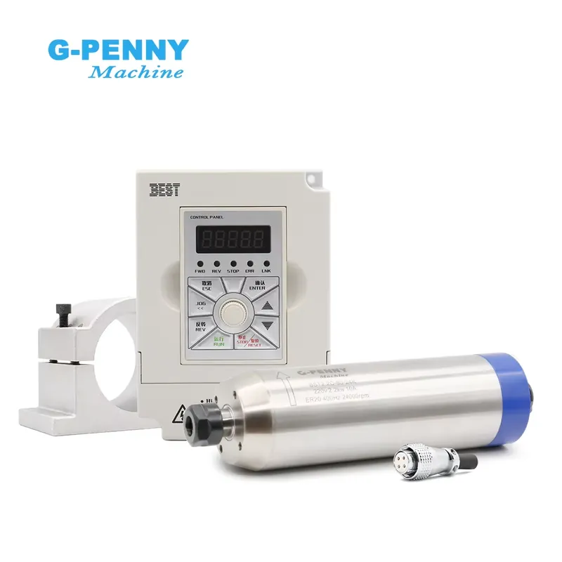 G-penny 2.2KW ER20 D80 Ahşap İ - 2.2Kw Water Cooled Spindle Kit Vfd incelemesi ve fiyatı
